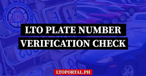 www.lto.net.ph verification|LTO Plate Number Check: How to Verify Plate Number via LTO Online.